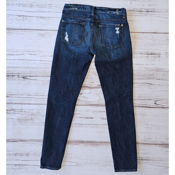 7 For All Mankind Dark Blue Skinny Jeans - Picture 7 of 7